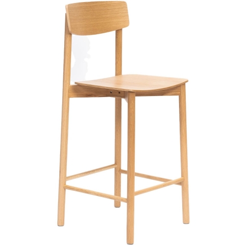 Bronx71 Scandinavische barkruk Reza naturel eiken 68,5 cm