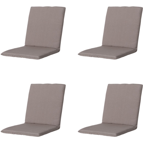 Madison - Stapelstoelkussen Panama taupe - Ca. 97x49 cm - Set van 4