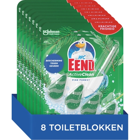 8x WC Eend Toiletblok Active Pine Forest 38 gr