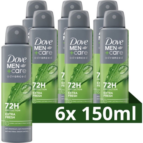 6x Dove Deodorant Men+ Care Extra Fresh 150 ml