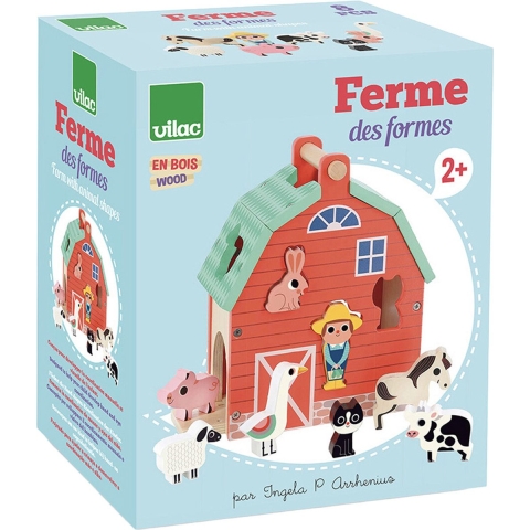 Vilac Vormensorteerbox - Hout - Boerderij - Vilac - OneSize - Vormensorteerbox