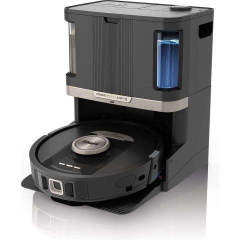 Shark PowerDetect NeverTouch Pro 2-in-1 Dweil- en zuigrobot Zwart Besturing via App, Zakloos, Incl. accu, Incl. lader