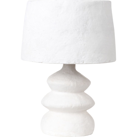 Beliani - ARAPEY - Tafellamp - Wit - Papier-maché