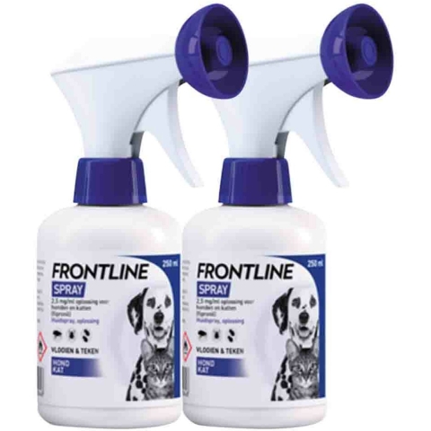 2x Frontline Anti Vlooien en Teken Spray 250 ml