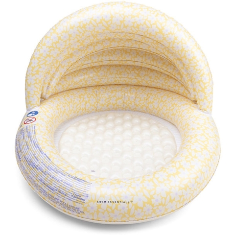 Swim Essentials Zwembad met zonnescherm Florish Geel 100 cm