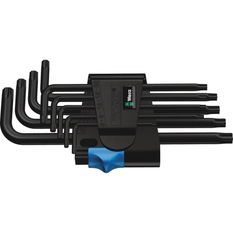 Wera 967 L/9 TORX® HF Stiftsleutelset met Vasthoudfunctie, BlackLaser, 9 -delig - 1 stuk(s) - 05024244001