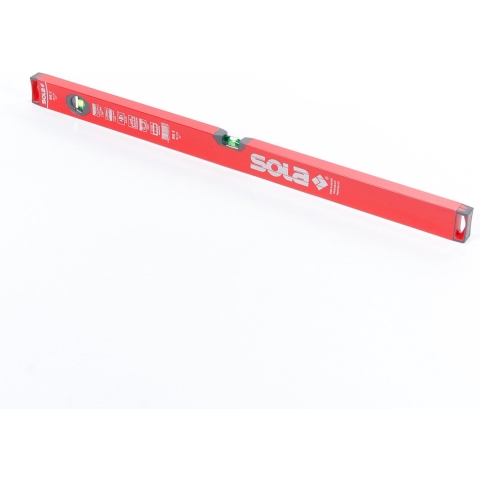 Sola Alu-Waterpas X-profiel BIGX80, 80cm 2 libellen 0,50mm/m rood - 01371101 - 01371101