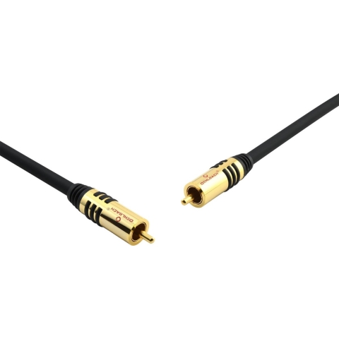 Oehlbach NF Sub Cinch Audio Aansluitkabel [1x Cinch-stekker - 1x Cinch-stekker] 3.00 m Zwart Vergulde steekcontacten