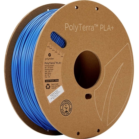 Polymaker PM70949 Regular Filament PLA+ Gering kunststofgehalte, Hoge stijfheid 1.75 mm 1000 g Blauw PolyTerra™ 1 stuk(s)