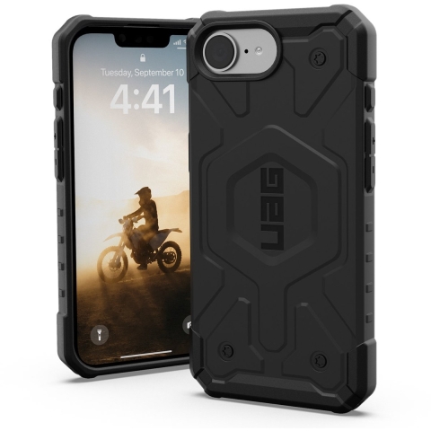 Urban Armor Gear Pathfinder Outdoor telefoonhoes Apple iPhone 16e Zwart Inductieve lading, MagSafe compatible, Stootbestendig