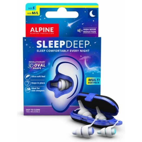 2x Alpine Oordopjes Sleepdeep Multisize Pack 2 sets