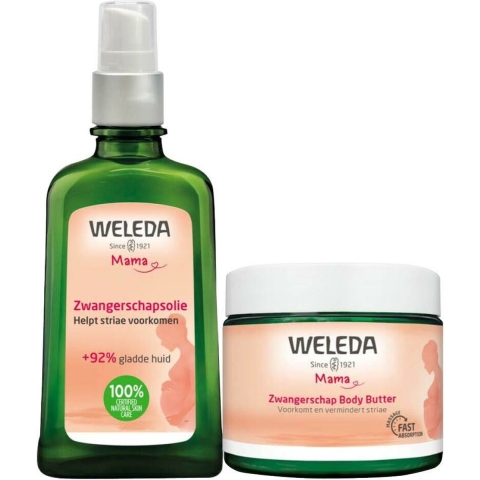 Weleda Mommy-to-be - Zwangerschapsolie 1 x 100 ml&Zwangerschap Body Butter 1 x 150 ml - Pakket