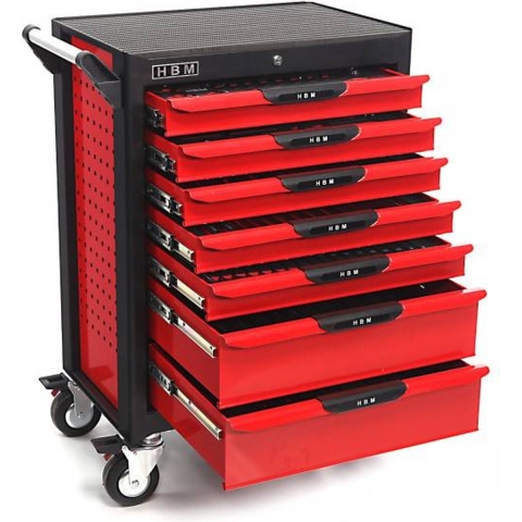 HBM PROFI 283-delige DeLuxe gereedschapswagen