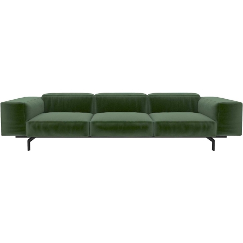 Kartell Largo Velvet Bank 3-zits Bosgroen