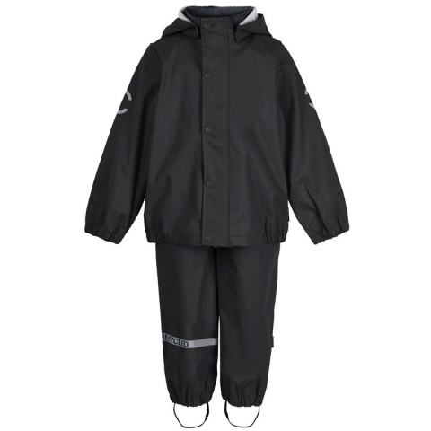 Mikk-Line Regenkleding - Gerecycled - PU - Black - Mikk-Line - 11 jaar (146) - Regenkleding