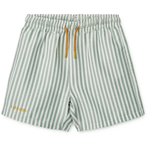 Liewood Zwembroeken - Duke - Stripe Pepermunt/Crisp White - Liewood - 6 jaar (116) - Badmode