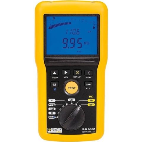 Chauvin Arnoux C.A 6532 Isolatiemeter 50 V, 100 V 20 GΩ