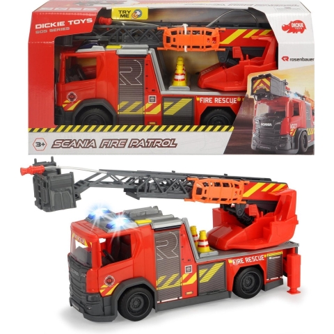 Dickie Toys Brandweerwagen - Scania vier Patrouille - Dickie Toys - OneSize - Speelgoed