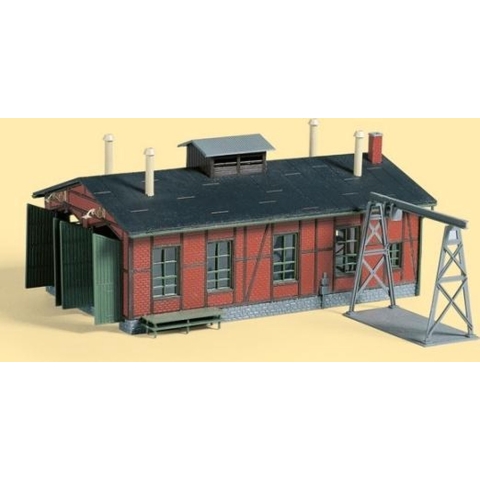 Auhagen 11 355 H0 Dubbele locomotiefloods met portaalkraan