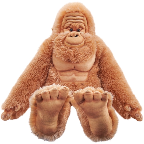 Wild Republic Bigfoot knuffel - 43 cm - pluche - wildeman - mythe - licht bruin -