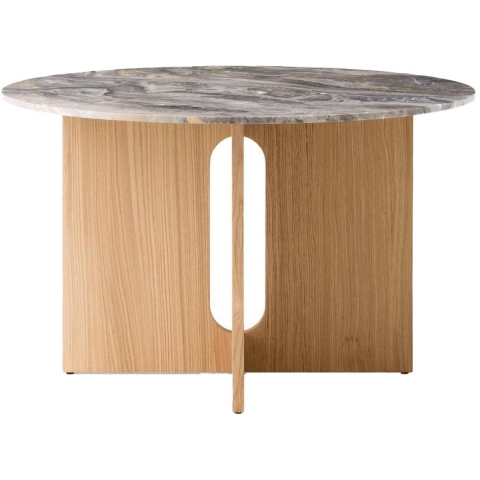 Audo Copenhagen Androgyne EettafelØ120 Naturel Eiken Grey Galaxy