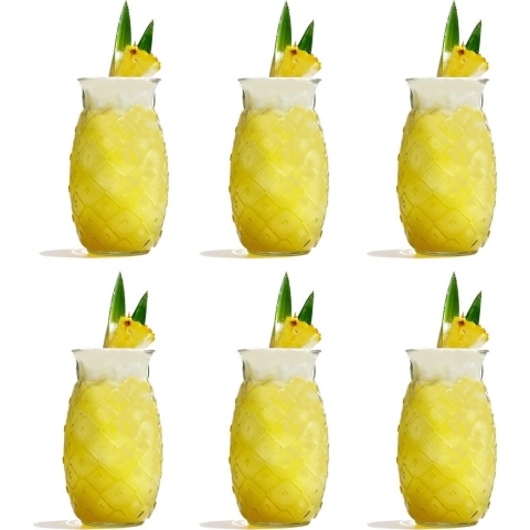 Cocktailglazen / Tiki Ananas Glazen - 400 ml - 6 stuks