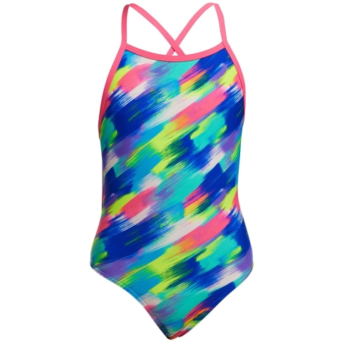 Funkita Zwempak - Diamant terug - UV50+ - Gestreeld - Funkita - 14 jaar (164) - Badmode