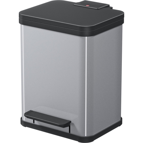 Hailo Öko duo plus M 6222200 Afvalbak 18 l Plaatstaal (l x b x h) 33 cm x 320 mm x 430 mm Lichtgrijs Met voetpedaal 1 stuk(s)