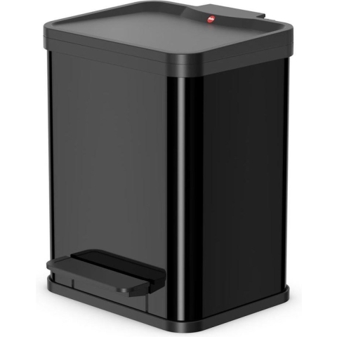 Hailo Öko uno plus M 6192600 Afvalbak 17 l Plaatstaal (b x h x d) 320 x 430 x 340 mm Zwart Met voetpedaal 1 stuk(s)