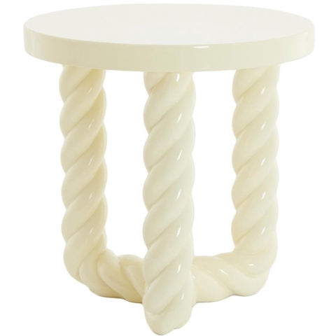 Light & Living Bijzettafel Vallejo - Crème - Ø46cm