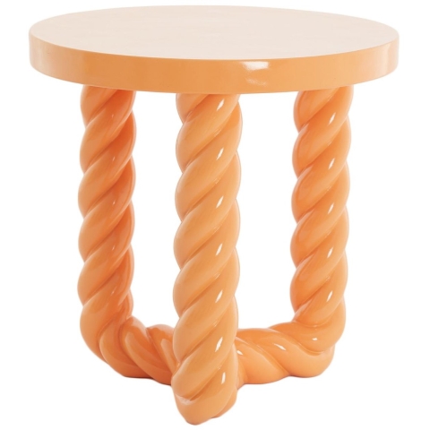 Light & Living Bijzettafel Vallejo - Lichtoranje - Ø46cm