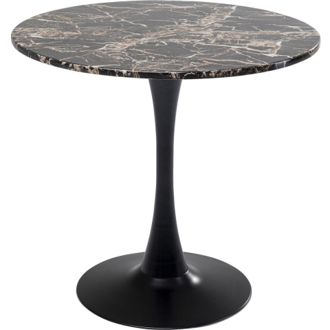 Kare Eettafel Schickeria Marble Black Ø80cm