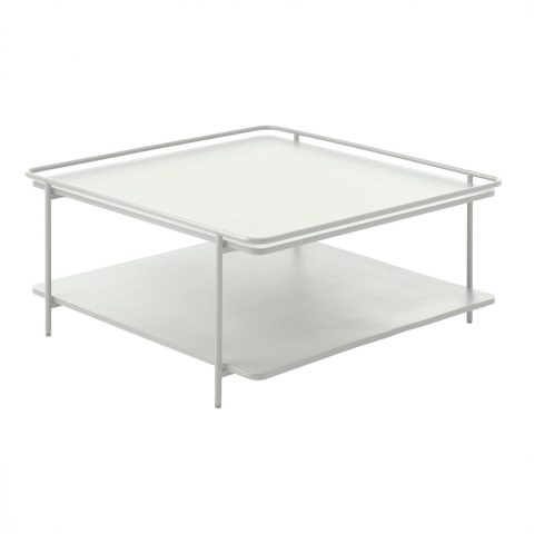 Giga Living - Salontafel Wit Metaal - 75x75x34,3cm - Yuba