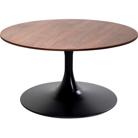 Kare Design Schickeria Salontafel 80cm walnoot en zwart