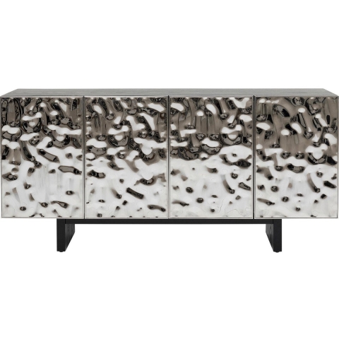 Kare Design Caldera Dressoir 4-Deurs - Zilver|Zwart