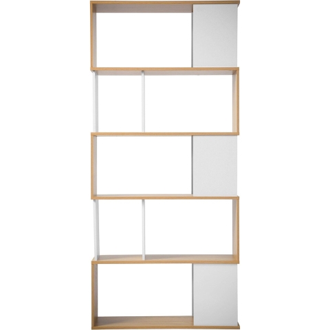 Calicosy - Boekenkast - Wit en Eikenlook - B80 x H173,5 cm