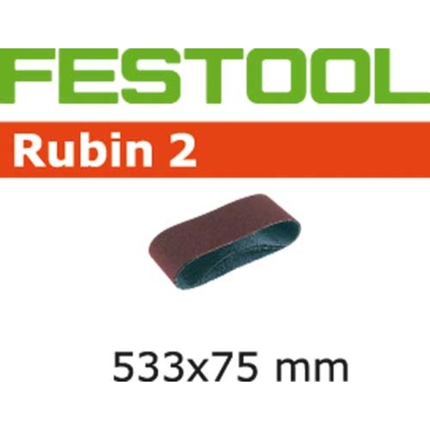 Festool 499157 L533X 75-P80 RU2/10 Schuurbanden 533 X 75 X P80 (10st)