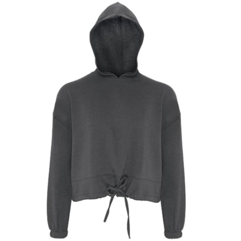 TriDry TR085 Women´s Cropped Oversize Hoodie - Charcoal - XS