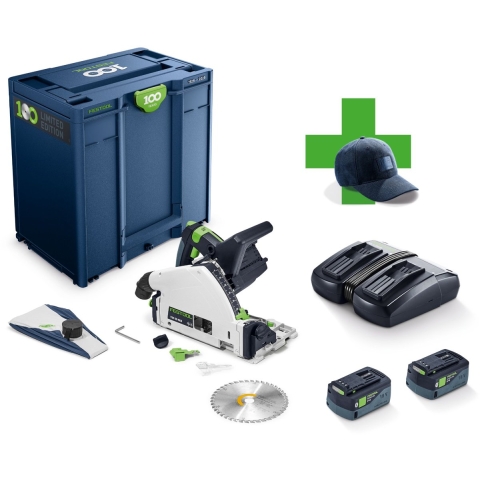 Festool TSC 55 KEBI-Plus Accu Invlacirkelzaagmachine | XL100Y Limited Edition | 2x BP 18 5,0Ah Accu&apos;s - 578226