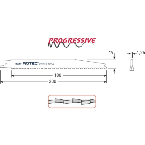 Rotec Reciprozagen RC350 / 3456XF (VPE 25 stuks) - 5250355