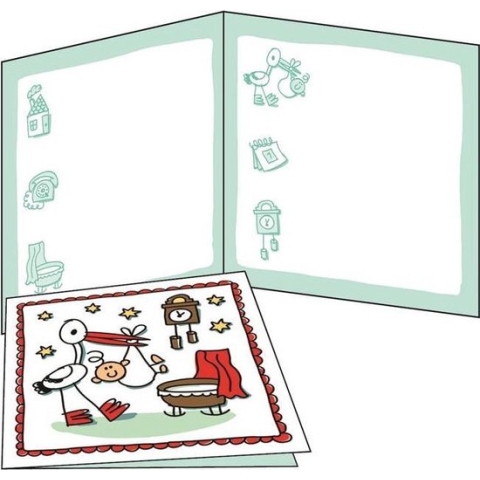 Haza Original Uitnodigingskaarten Babette Baby 6 Stuks