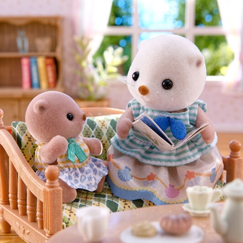 Sylvanian Families - Sea Otter Sisters Splashy-lijn - 5804 - Sylvanian Families - OneSize - Poppentoebehoren