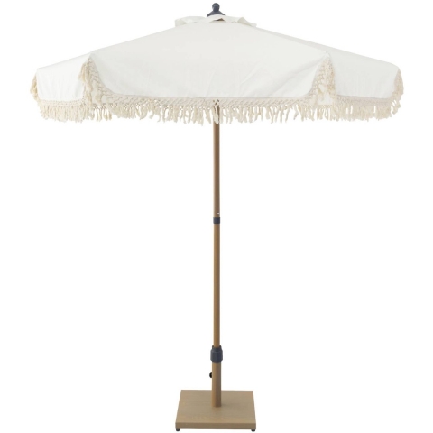 sweeek - Parasol recht met franjes 2m, staal