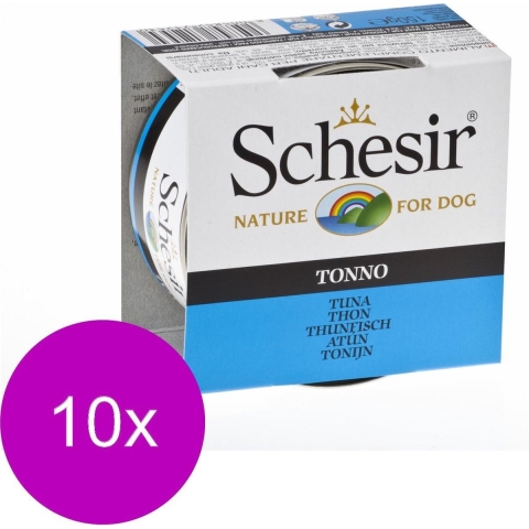 10x Schesir Hondenvoer Blik Jelly Tonijn 150 gr