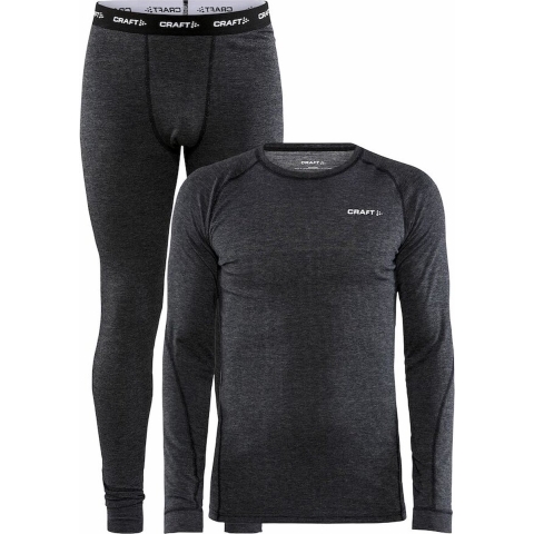 Craft 1909711 Core Wool Merino Set Men - Black Melange - XS