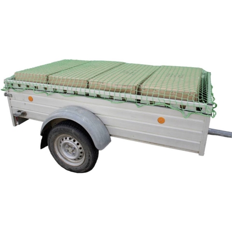 HP Autozubehör 25168 Aanhangernet (l x b) 3.5 m x 2.5 m Met rubberen spanband
