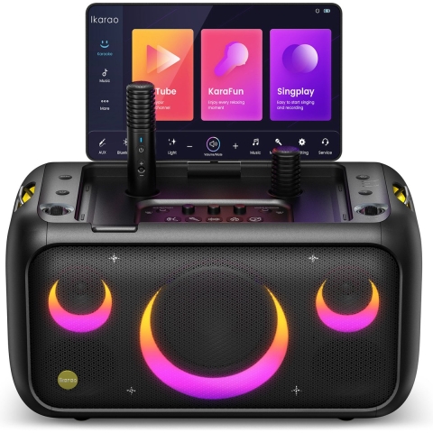 Ikarao Break X1 Karaokesysteem Touchscreen, Incl. microfoon