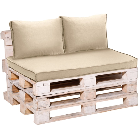 Lounge back 60x40 Beige eco nature outdoor finishing - Madison