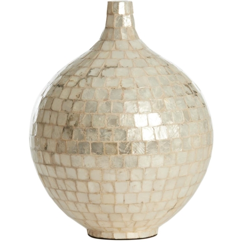 Light & Living Vaas Elorza - Crème - Ø28cm