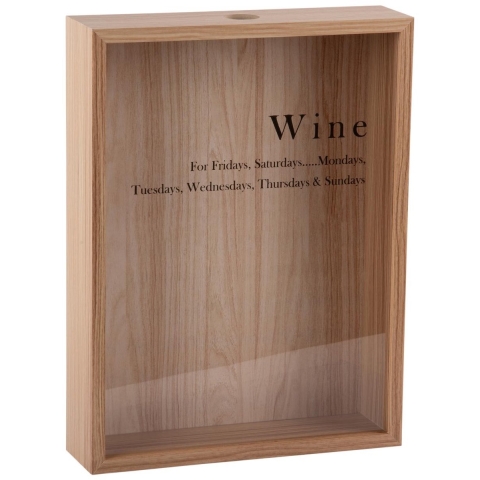 Present Time Wanddecoratie Momentum Box - Licht hout - 8x30x40cm